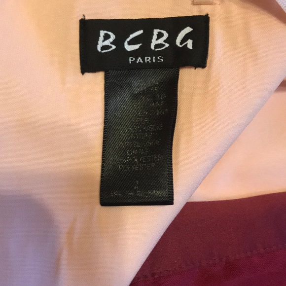 BCBGParis Wedding/Prom Dress Blush Pink & Burgundy - Picture 6 of 6